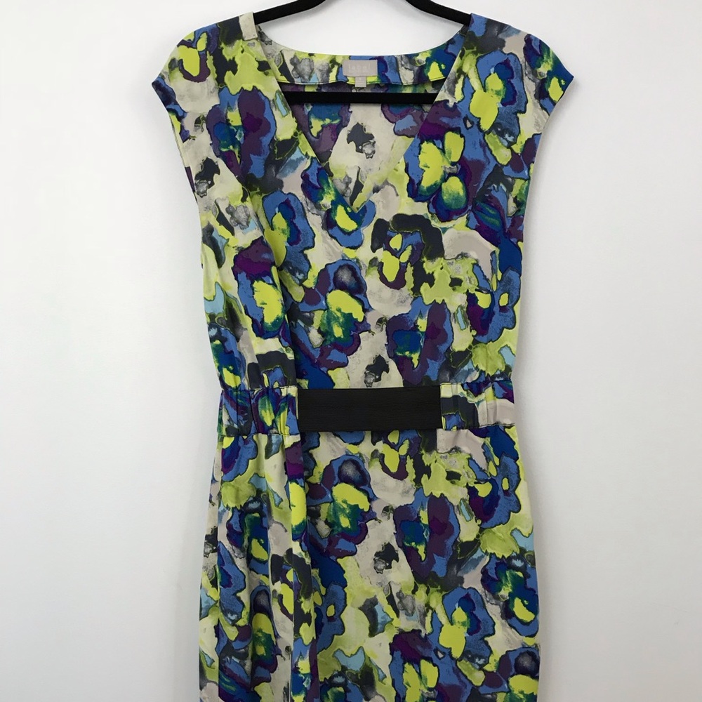 Rachel Roy  Floral Mini Dress Purple and Green